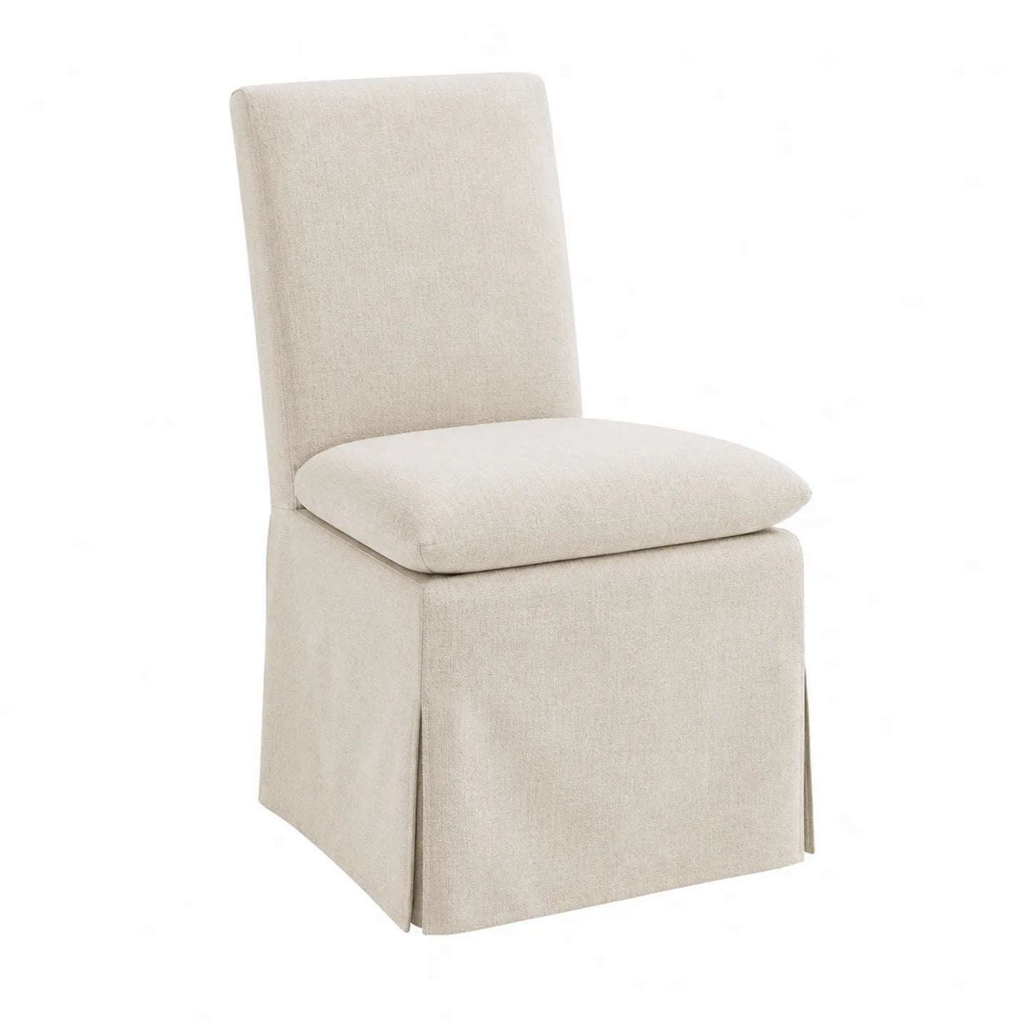 Esszimmerstuhl Holzrahmen Leinen Beige