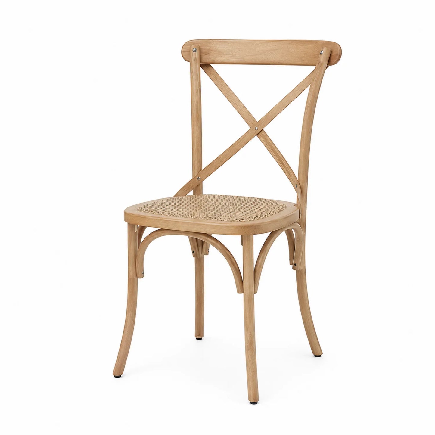 Holzstuhl mit Rattansitz 90 cm Beige