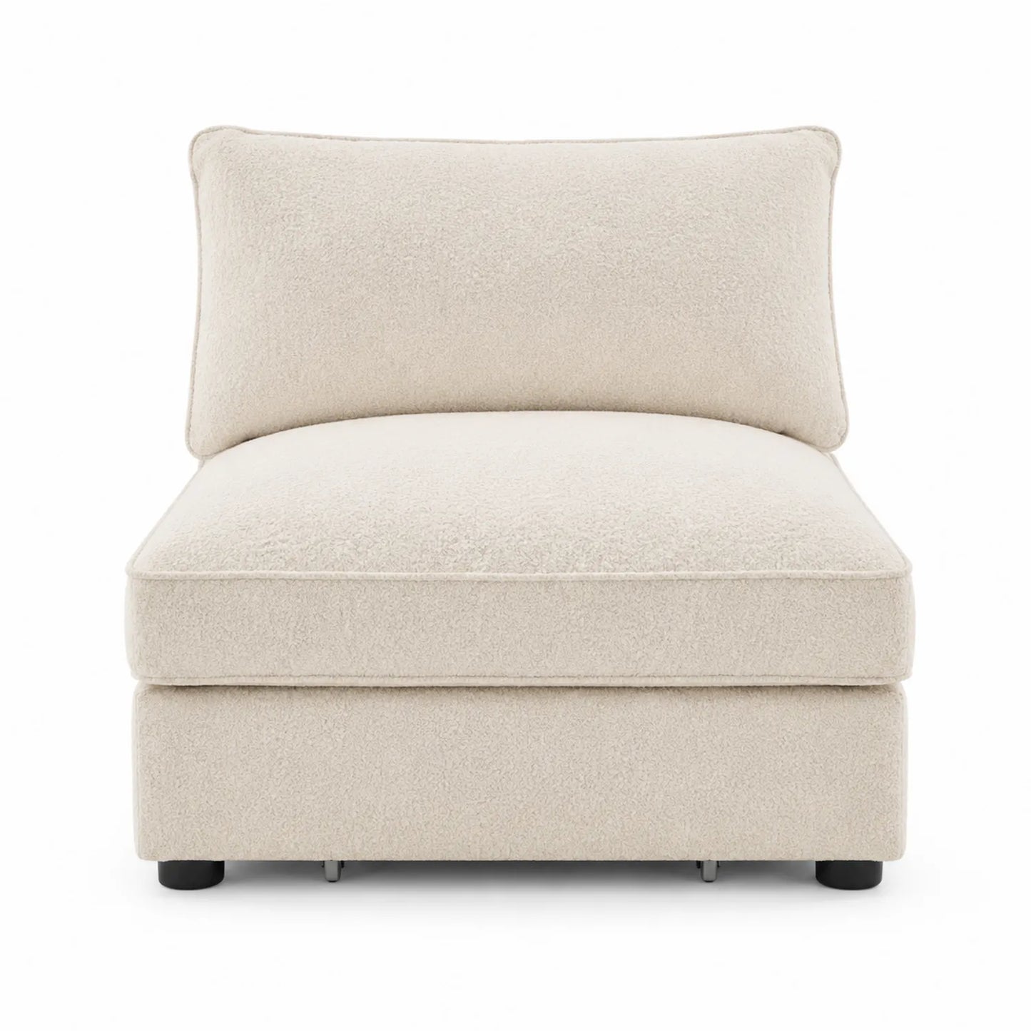 Sessel Bouclé Stoff Beige 80x90x75 cm
