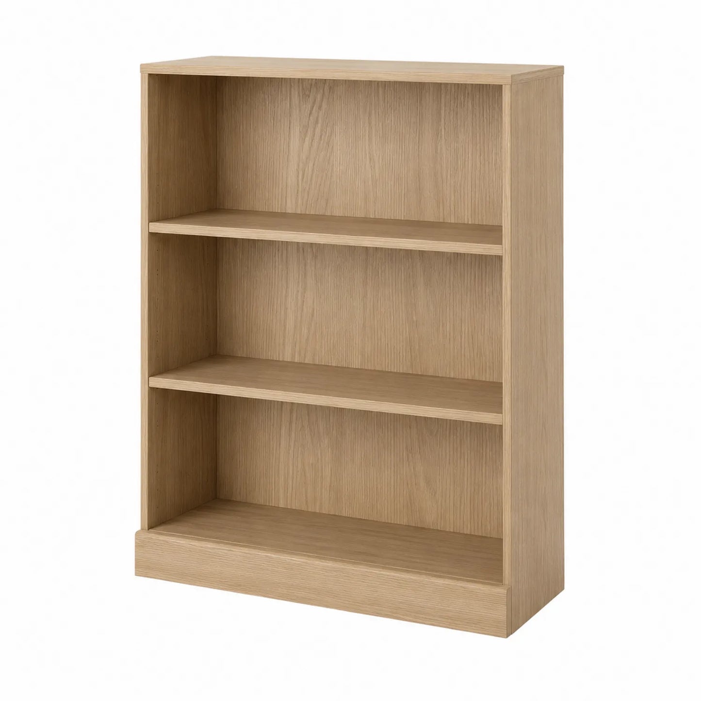 Bücherregal MDF mit Eichenfurnier Hellbraun 3 Ebenen